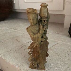 Vintage Authentic Brown/black Jade Chinese Figurine